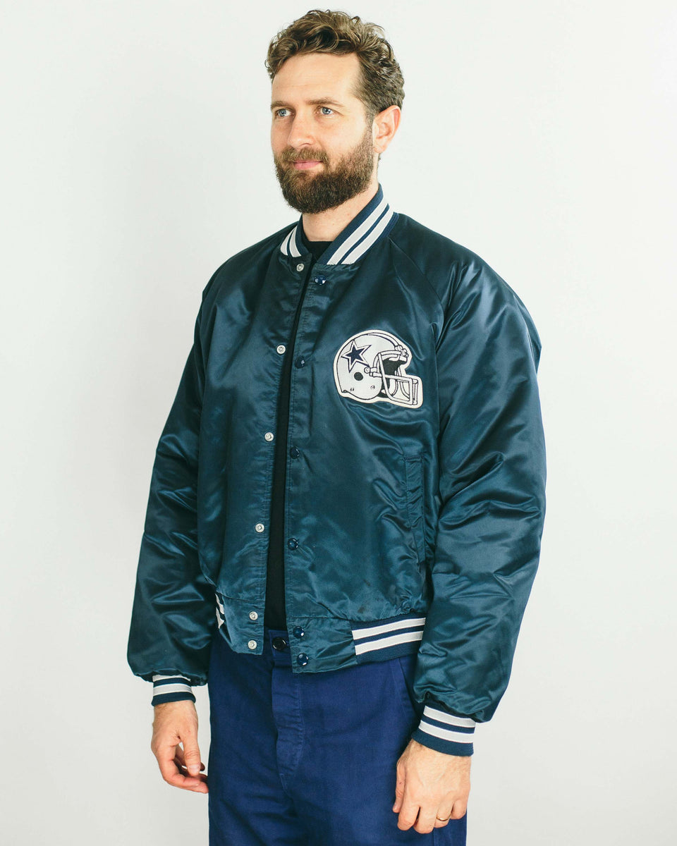 as-is* Retro Nfl Dallas Cowboys Satin Button Up Jacket