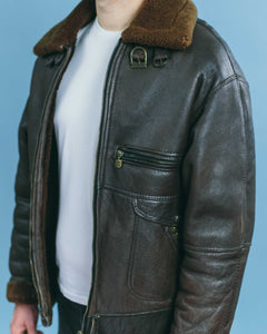 Shearling Faux Leather Aviator
