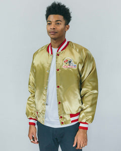 NEW Vintage Chalk Line Gold San Francisco 49ers Satin Jacket Large