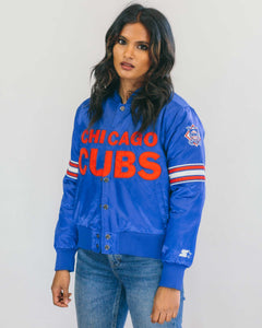 Starter Chicago Cubs Striped Sleeves