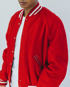 Holloway Vintage Red Wool Bomber