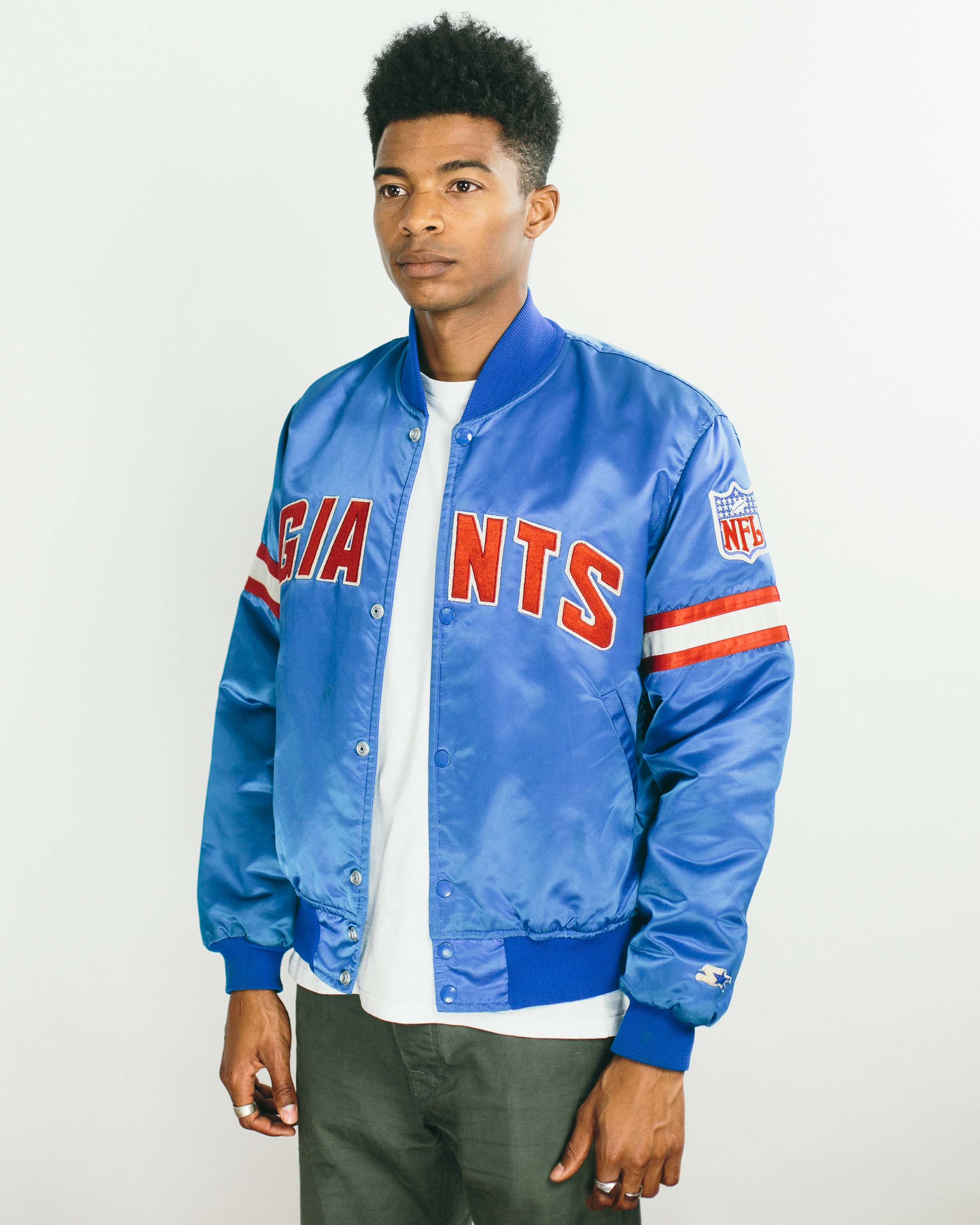 Shop New Era New York Giants MA-1 Bomber Jacket 13118251 blue